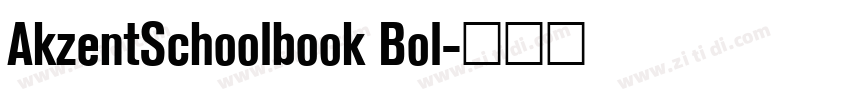 AkzentSchoolbook Bol字体转换